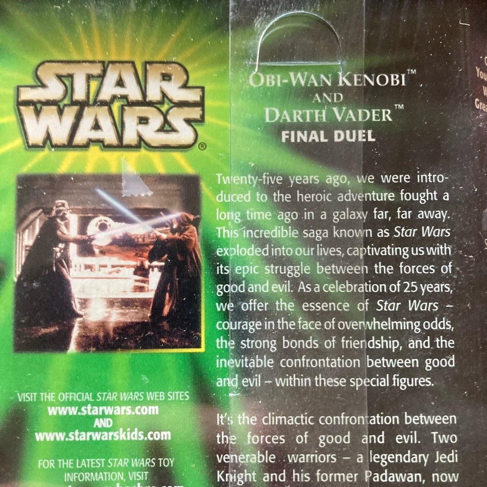 Star Wars Green and Black Silver Anniversary Final Duel Packaging - Picture 4 of 4